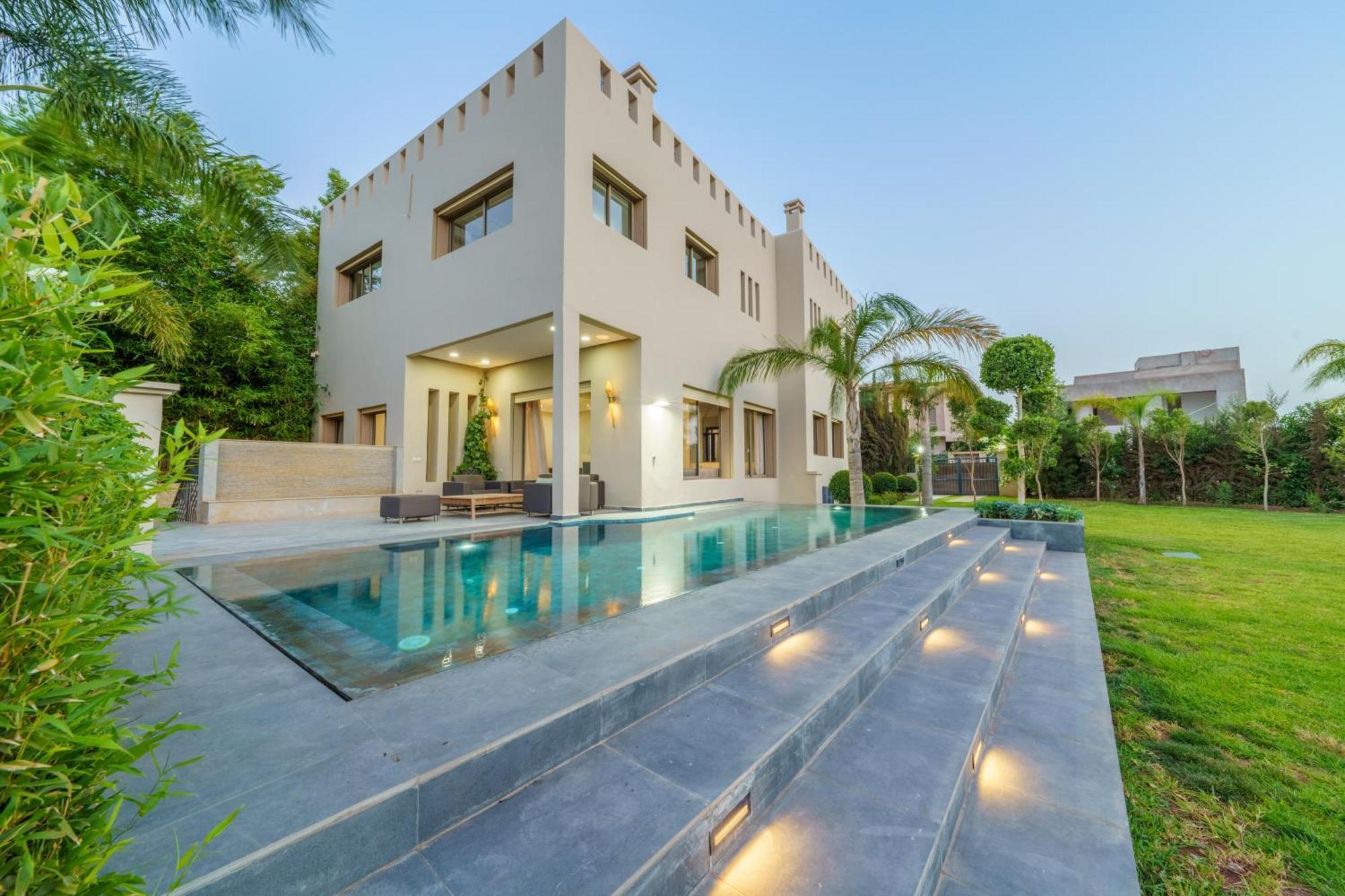 Villa Naciri En Plein Golf Avec Vue Sur Atlas Marrakesh Exterior photo